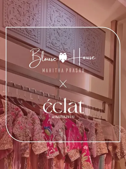 An announcement of my collaboration with Éclat, showcasing my handcrafted blouses.