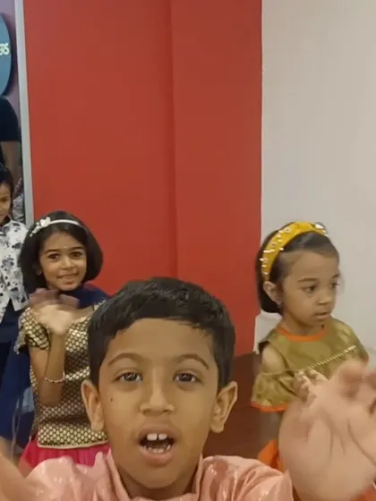 A happy hello from our Diwali celebration. We love seeing our youngest students dressed in festive attire, ready to dance and celebrate together.