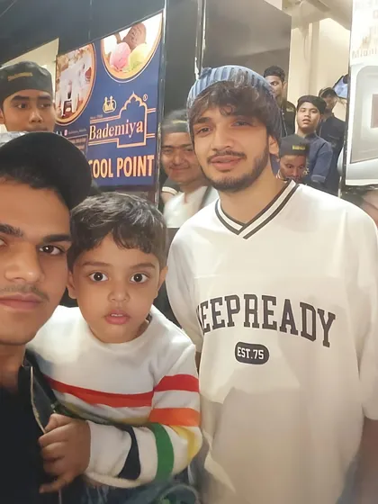 Comedian Munawar Faruqui sharing a smile and a meal at our Colaba stall. It is always great to see him.