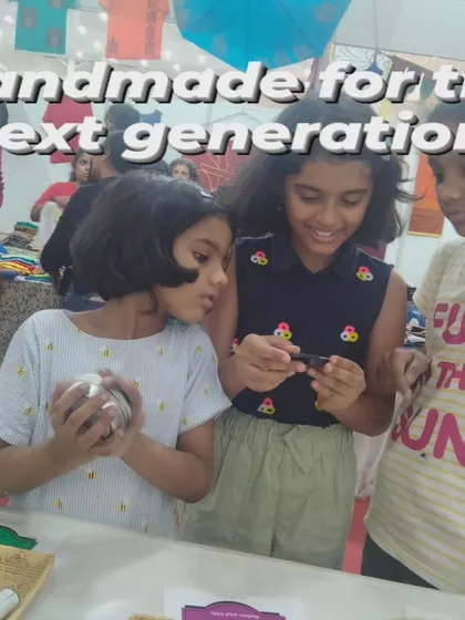 Handmade for the next generation. Young visitors are fascinated by the natural, handmade products at the Granny Gregs stall.