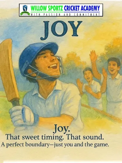 The feeling of joy from a perfectly timed boundary. This is the feeling we want all our players to experience, born from skill and confidence.