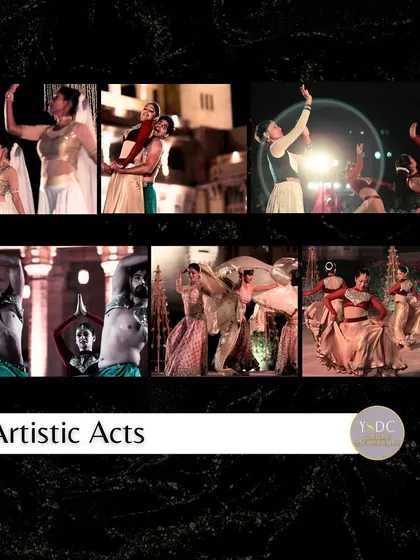 This graphic explains the different types of artistic acts I can incorporate into your wedding. From classical dance forms to contemporary performances, I work with a wide range of professional artists to elevate your sangeet or entry.