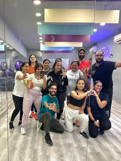 Our weekly Bhangra ritual. This group photo shows the happy and dedicated members who make our Bhangra classes a highlight of the week.