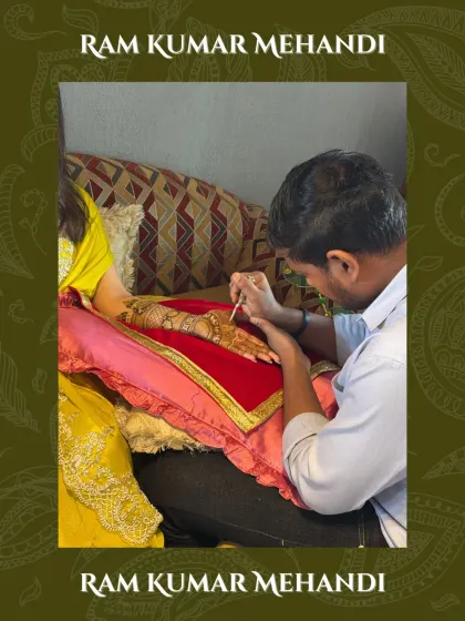 Another angle of me at work, completely absorbed in the art of mehndi. This is my meditation.