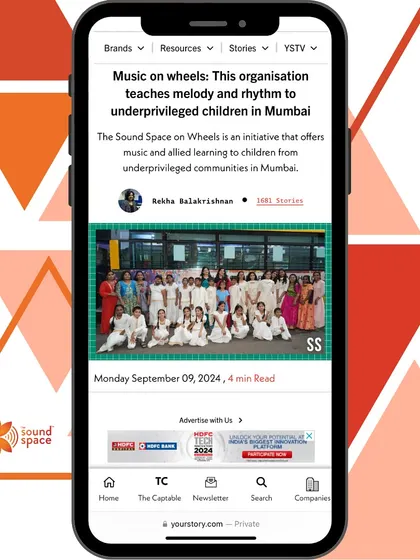 YourStory covered our 'Music on wheels' initiative, explaining how we teach melody and rhythm to underprivileged children in Mumbai.