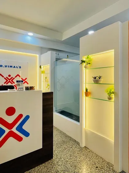 Our bright and modern reception area at the Gulmohar Park branch. We aim to create a positive and professional first impression from the moment you walk through our doors.