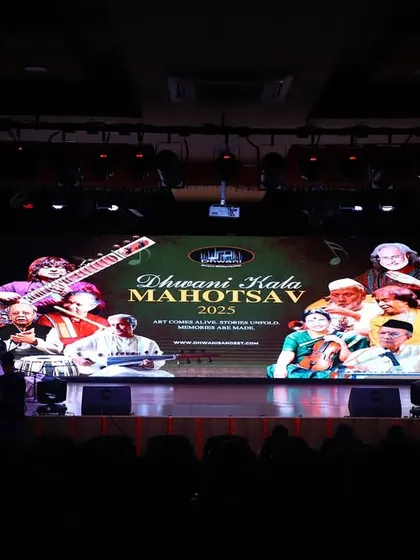 The grand stage of the Dhwani Kala Mahotsav. This is where our students' hard work culminates in professional, large-scale performances, giving them a true taste of being an artist in front of a live audience.