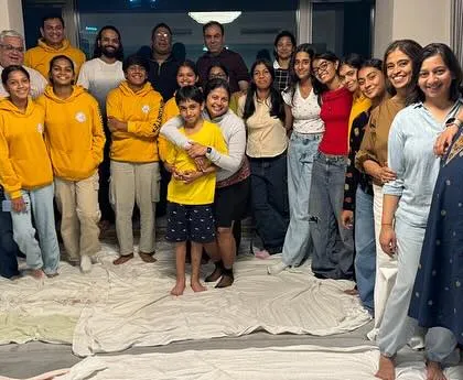 Another group photo with our hosts and their family. We truly become one big family on these tours.