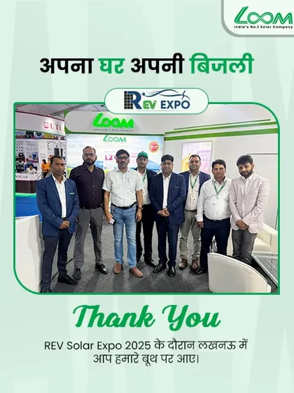 A thank you message to everyone who visited my booth at the REV Solar Expo 2025 in Lucknow. This image captures my team, proud to represent the company and its mission.