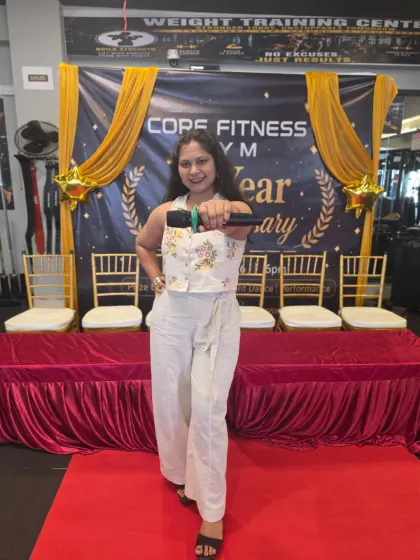 Hosting a corporate anniversary requires a blend of professionalism and fun. Here I am, ready to kick off the celebration for Core Fitness Gym's first anniversary, ensuring the event is both memorable and reflects the brand's energetic spirit.