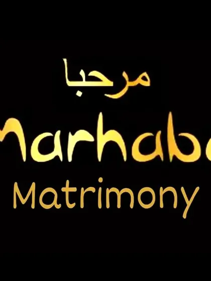 This is the logo for Marhaba Matrimony. 'Marhaba' means 'welcome,' and I welcome everyone looking for an honest, dowry-free Muslim matrimonial service.