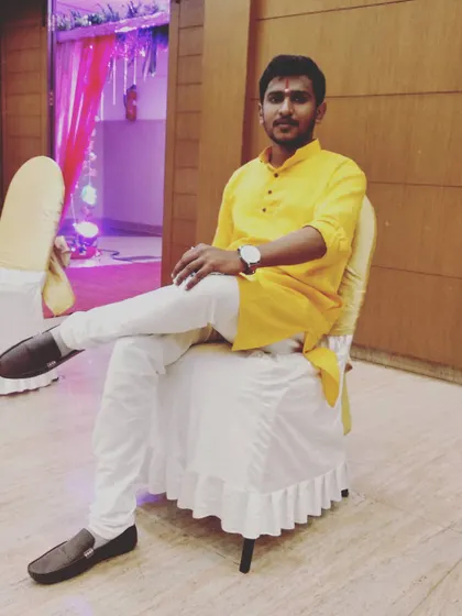 A traditional look in a yellow kurta, perfect for festive or cultural roles.