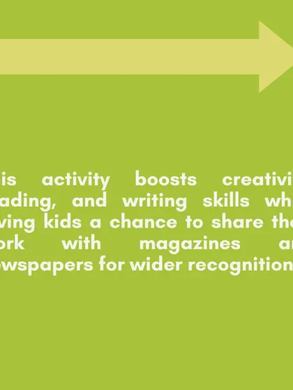 This creative activity also gives kids a chance to share their work with a wider audience, building their confidence as creators.