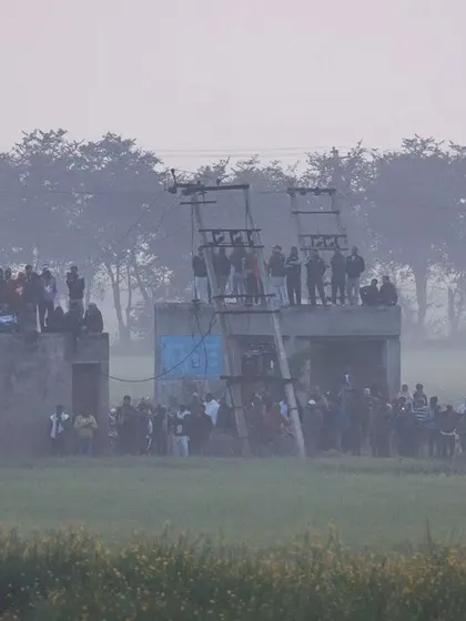 The scale of the crowd that gathered to witness the tiger shows the immense pressure on both the animal and the rescue teams.
