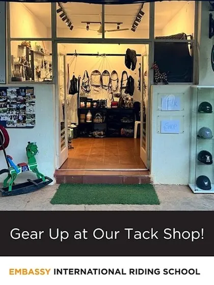 Gear up at our Tack Shop. We have all your riding essentials available right here on site, making it convenient to get the best equipment for your equestrian journey.