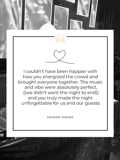 Your words mean everything. This is why I do what I do. To create a night so perfect that you and your guests never want it to end. This is the goal for every single wedding.