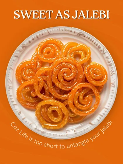 Life is too short to untangle a jalebi, just enjoy it. Our crispy, sweet jalebis are perfect for indulging your festive cravings.
