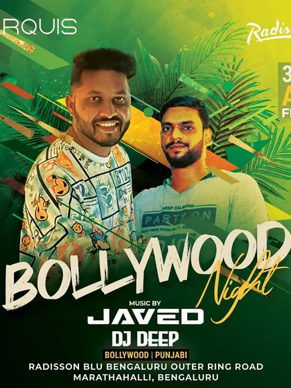 A flyer from a Bollywood Night I played at Marquis alongside DJ Deep. I often collaborate with other artists to bring an even more dynamic and varied musical experience to the party.