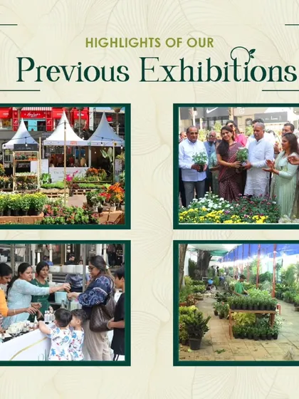 Here are some highlights from our previous exhibitions, capturing the essence of our events: bustling crowds, happy shoppers, and beautiful plant displays.