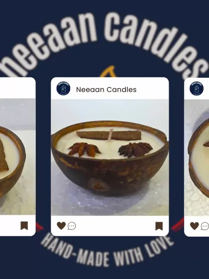Spicing things up, one candle at a time. This coconut shell candle with cinnamon and star anise is all about creating cozy, warm vibes.