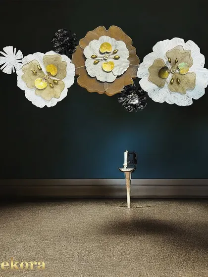 A creative wall decor piece that uses contrast to make a powerful statement.
