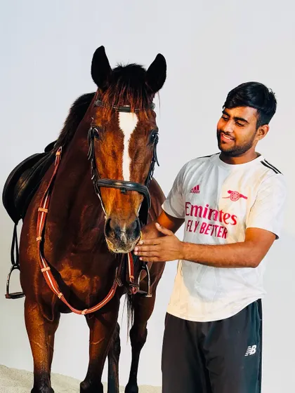 A moment with Candy. I believe the connection you have with a horse is built on mutual respect, and I spend time with each of them every day.