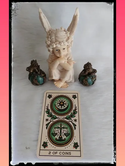 If you chose card 2 for June, the 2 of Coins, the message is about finding balance. You may be juggling too many things, and the key is to create equilibrium to manage your energy and finances better.