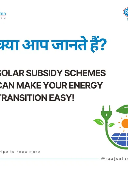 "Kya aap jaante hain?" (Did you know?) This series of images explains in simple terms how solar subsidy schemes in Gujarat and across India can make your energy transition easy and affordable.