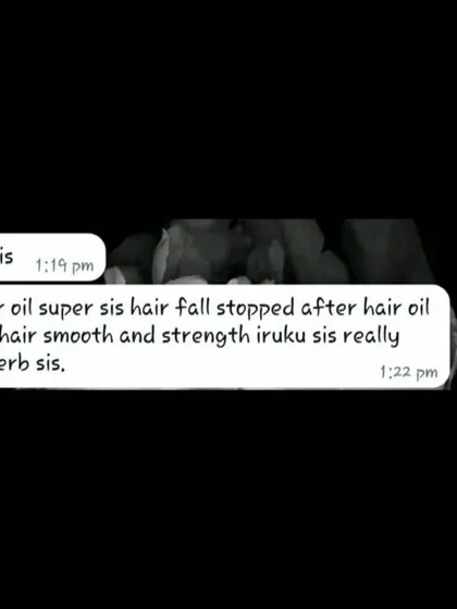A repeat of a happy message. It's always great to hear that my oil has stopped hair fall and made hair feel smooth and strong.