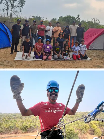 More scenes from our Hyderabad workshop, including a participant practicing with jumars and a group photo of our happy, newly-trained adventurers. The energy was electric!