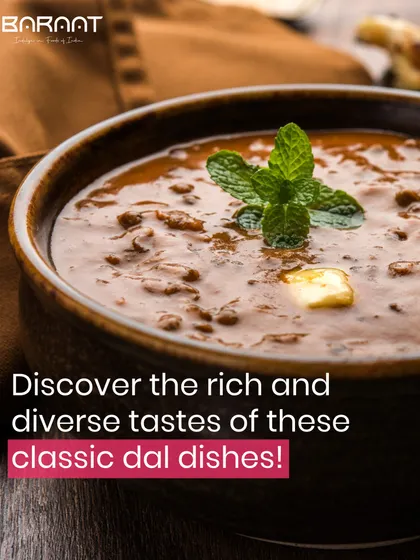 Our collection of classic dal dishes offers diverse and rich tastes, from the creamy Dal Makhani to the tangy Bengali Aam Dal.