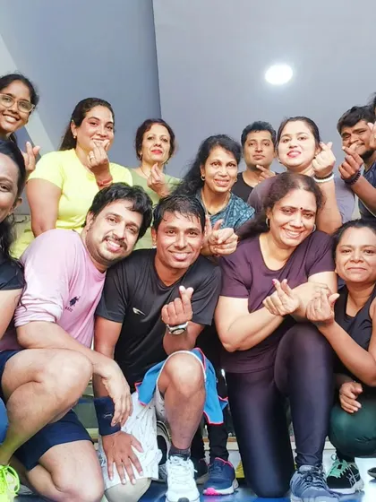 Spreading the love after an energetic class. The positive atmosphere in our studio is created by our amazing members.