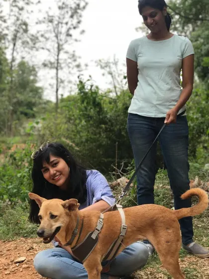 Posing with a happy client and their dog. Seeing the bond between a person and their pet is the most rewarding part of my job.