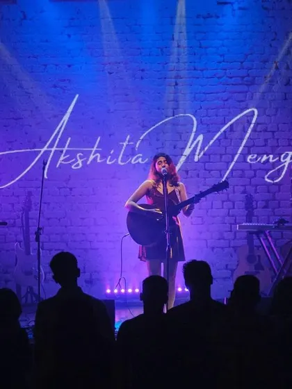 Another shot from my performance in Mumbai. The intimacy of a smaller venue allows for a deeper connection with everyone in the room.