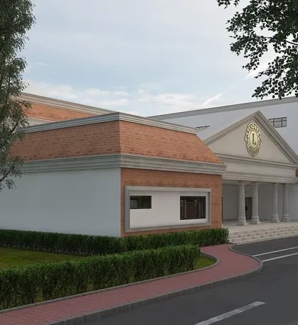The design for another building on the school campus. We maintained a cohesive architectural language with classical elements to ensure the entire campus feels unified.