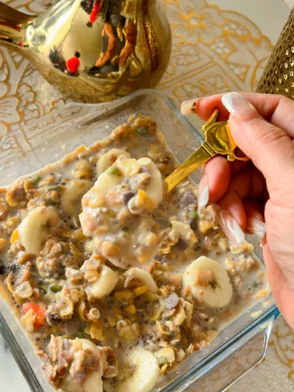 Taking a spoonful of my wholesome breakfast bowl. Every bite is full of nutrition, health, and happiness, proving that you can love what you eat while taking care of your body.