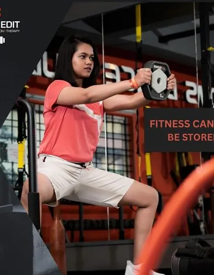 A member performs a goblet squat with a weight plate, a great functional movement for building lower body and core strength. Fitness is a journey, and every workout is a step forward.