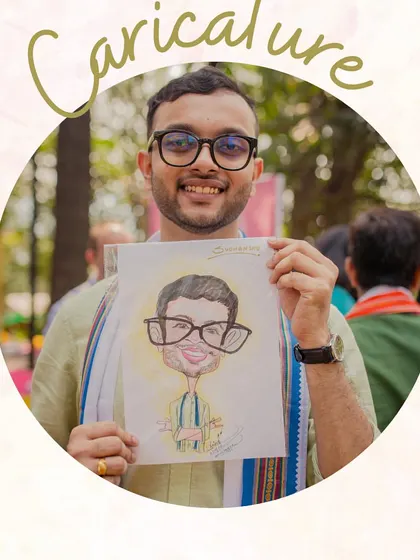 A live caricature artist is a fantastic way to entertain guests and give them a unique, personalized wedding favor to take home.