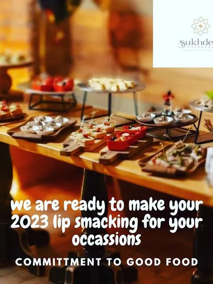 Our promise is to make your occasions lip-smacking. This image showcases a beautifully arranged appetizer table, reflecting our commitment to good food and presentation.
