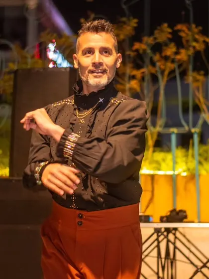 The talented Diego showcasing his incredible style and musicality during his performance.