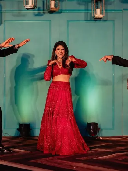 A fun and expressive performance by the bride and her fathers. Choreographing for family members is all about creating simple, memorable steps that bring out their personalities.