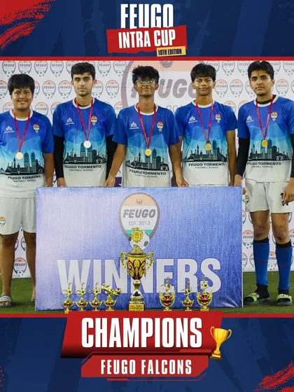 The 'Feugo Falcons', our U-17/19 Champions, showcasing the pinnacle of our youth development program.