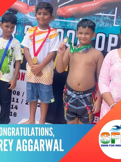 Shrey Aggarwal proudly stands on the podium after winning a gold medal. Every competition is a chance to grow, and he seized this opportunity.
