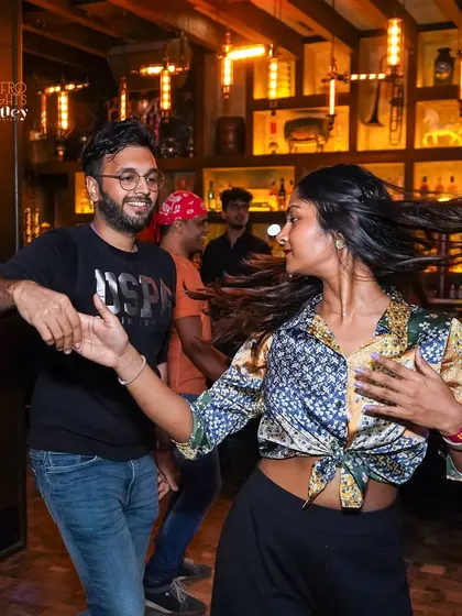 The joy of a perfect spin on the social dance floor. Our weekly parties are the best place to let loose and enjoy the music with our amazing community.