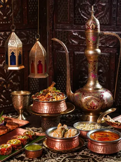 To honor the royal legacy of Awadhi cuisine, we curated a scene rich with heritage. We styled the frame with antique brassware, intricate textiles, and warm, low-key lighting to transport the viewer to the courts of Lucknow. This shot showcases our expertise in creating authentic, culturally-rich food narratives for fine-dining brands.