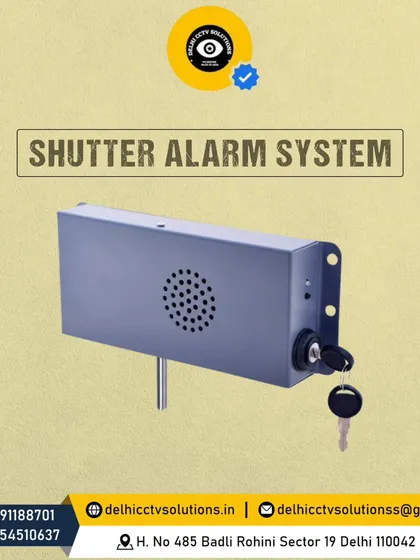 Protect your shop or warehouse with a shutter alarm system. This device triggers a loud alarm if there is any attempt to force open your shutter, providing a strong deterrent against break-ins.