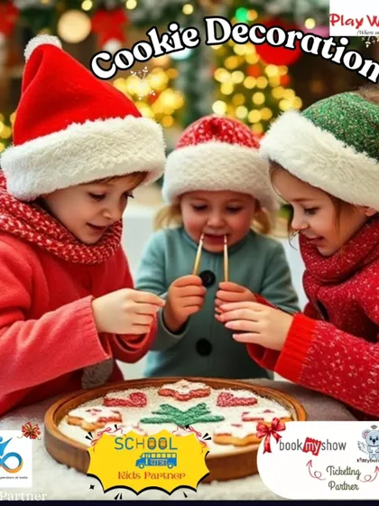 Sweet treats and creativity! This picture captures the joy of our cookie decorating station at the Christmas Wonderland, a hands-on activity that kids and parents love.