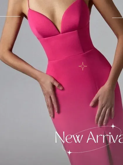A close-up on the structured bodice of the Candy Pink dress. The precise seam work and sweetheart neckline are designed to flatter and provide support.