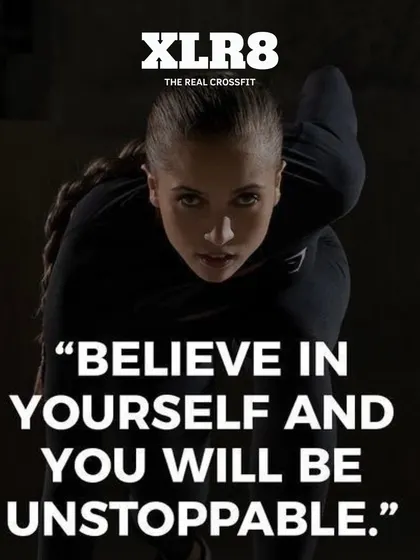 Believe in yourself and you will be unstoppable. A simple but powerful motivational message.