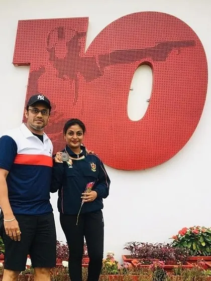 A proud moment with one of our national medalists, Ruchita Vinerkar. My greatest satisfaction as a coach is seeing my students achieve their goals and stand on the winner's podium.